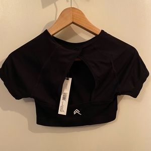 Oner Active Black Short Sleeve Crop Top - Brand new, with tags - Size Small